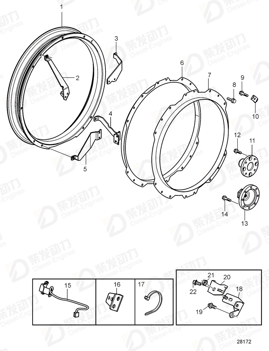 volvo penta Adapter 22255602 Drawing volvo penta Adapter 22255602 Drawing